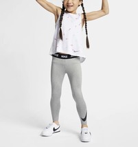 Nike Dri-FIT 36B293-042 Girls Leggings Grey Heather ( 6X ) - £50.28 GBP