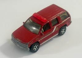 Vintage Matchbox 1997 Chevy Tahoe Red Fire Rescue Truck Die Cast Model Car  - $64.42 MXN