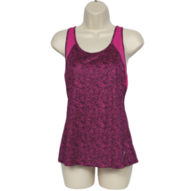 Old Navy Active Go Dry Racerback Tank Top Small Pink Floral Paisley Scoo... - £19.46 GBP
