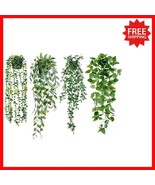 Realistic Artificial Hanging Plants - 4 Pack for Indoor and Outdoor Eleg... - $578.44 MXN
