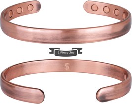 (2-Pack) Pure Copper Magnetic Therapy Bracelet Bangle Pain Relief for Ar... - $111.37