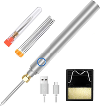  USB Rechargeable Portable Cordless Soldering Iron Kit for Home Appliance Repair - £33.32 GBP