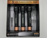 Duracell 1000LM 4AAA LED Flashlight 3-Pack +12pcs AAA alkaline batteries - £24.24 GBP