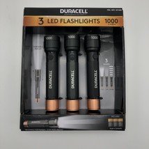 Duracell 1000LM 4AAA LED Flashlight 3-Pack +12pcs AAA alkaline batteries - £24.27 GBP