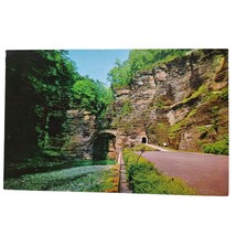 Postcard Sentry Bridge Entrance Tunnel Watkins Glen State Park New York Chrome - $6.98