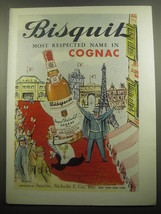 1959 Bisquit Cognac Ad - Bisquit most respected name in Cognac - £11.98 GBP