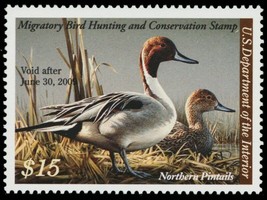 RW75, $15.00 Northern Pintails Federal Duck Stamp VF OG NH - Stuart Katz - £26.05 GBP
