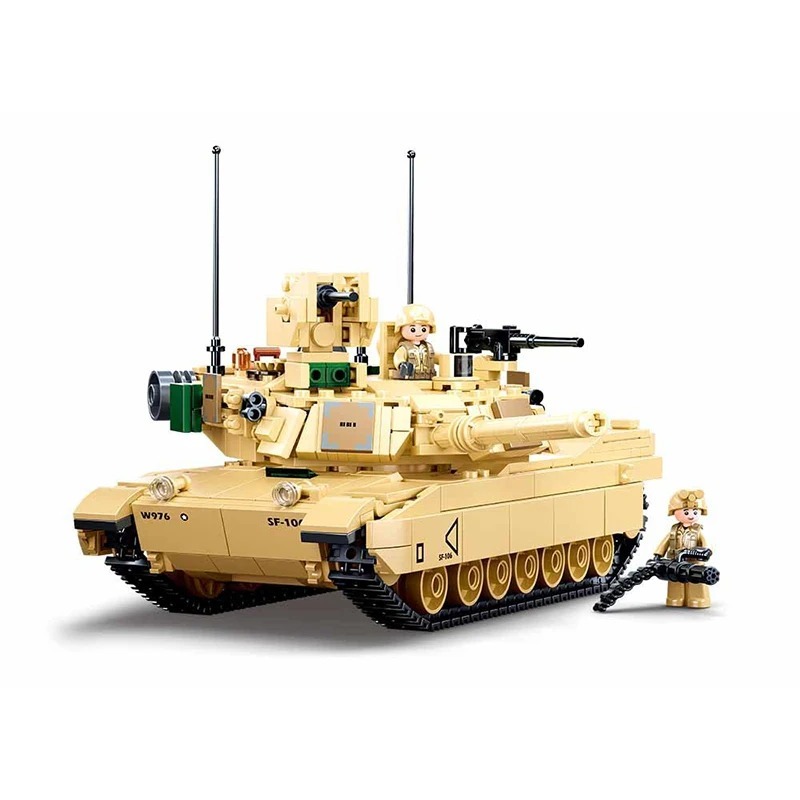 Military USA Abrams M1A2 Battle Tank Chariot Building Blocks Toys - $51.99
