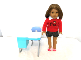 American Girl Doll  Brown Eyes Short Brown Hair  Desk  Grace Thomas Love... - $84.15