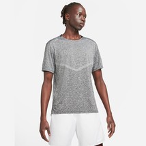 Nike DRI-FIT Rise 365 Men&#39;s Short-Sleeve Running Top Gray CZ9184-011 Siz... - £42.80 GBP