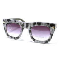 Designer Fashion Sunglasses Womens Leopard Print Thick Square Frame UV 400 - £12.74 GBP