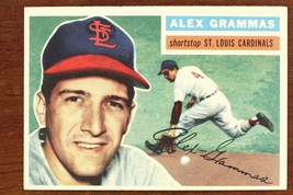 Vintage Baseball Card Topps 1956 #37 Alex Grammas Shortstop St Louis Cardinals B - £9.07 GBP