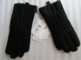 UGG Smart Gloves Sheepskin Shearling Black Water Resistant Lg New $155 - $123.74