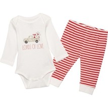 Rae Dunn &quot;Loads Of Love&quot; 2PC PANT/BODYSUIT/PANTS Sizes 0-3M Nwt - £9.27 GBP