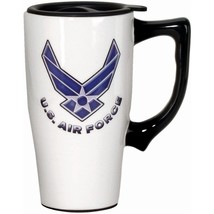 Spoontiques - Ceramic Travel Mugs - Air Force Cup - Hot or Cold Beverages - Gift - £34.41 GBP