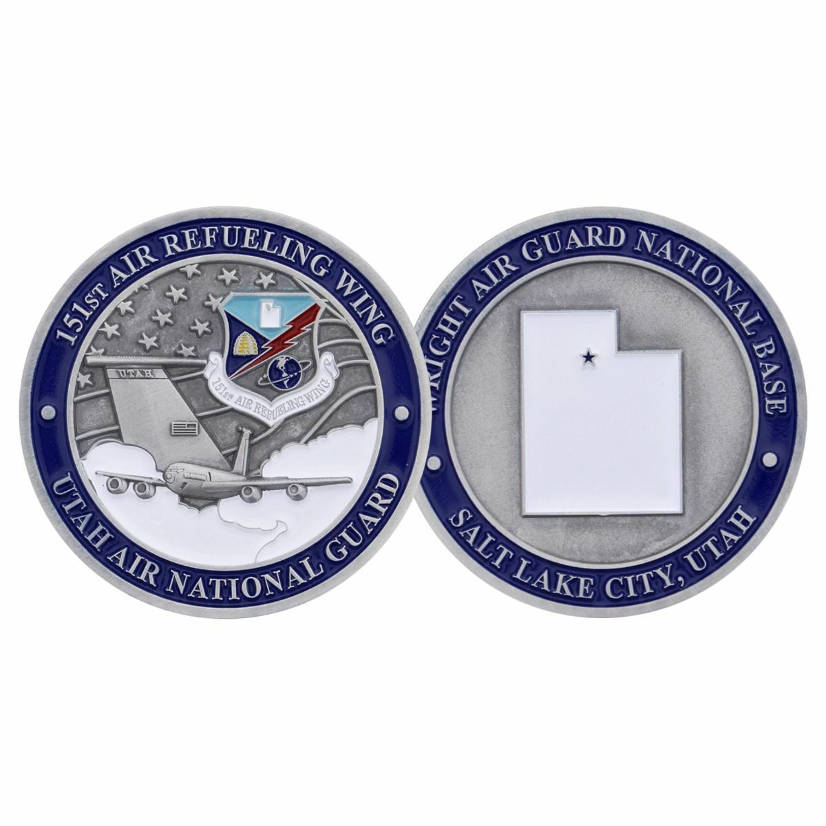 Primary image for WRIGHT UTAH AIR NATIONAL GUARD REFUELING WING AIR FORCE  1.75" CHALLENGE COIN