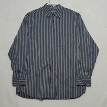 Daniel Cremieux Men&#39;s Dress Shirt Sz L Large Button Down Blue Gray Casua... - $16.87