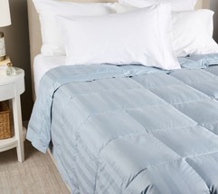 Northern Nights Dobby Stripe Cotton 650FP Down Blanket - King in Blue  OPEN BOX - £147.31 GBP
