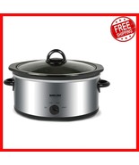3-Quart Stainless Steel Oval Slow Cooker with Versatile 3 Temperature Se... - $48.50