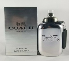 Coach New York Platinum 100ml 3.3 Oz Eau De Parfum Spray Mens New Sealed Box - $44.69