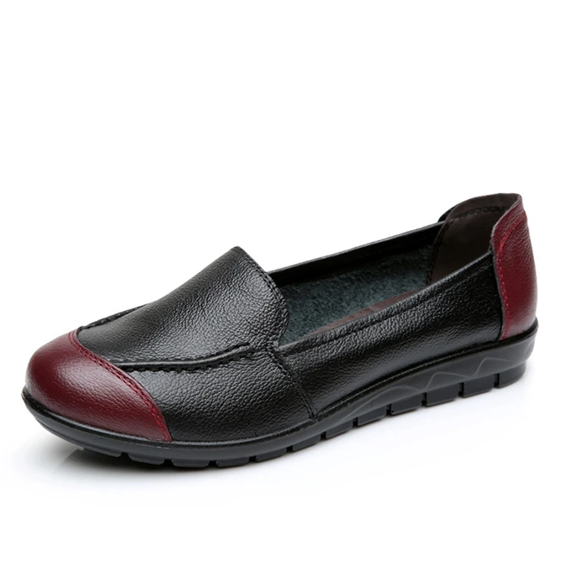 New Women Flat Shoes Spring Autumn Leather Comfortable Soft Bottom Flat Shoes Wo - £126.47 GBP