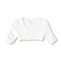 NWT childrens place ruffle crop jacket shrug cardigan top 5 6 7 8 14 white black - £6.29 GBP+