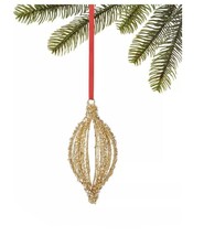 Holiday Lane Shine Bright Gold-Tone Wire Drop Ornament C210430 - £10.21 GBP