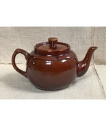 Vintage Chocolate Brown With Black Line Porcelain Teapot Cottagecore - $11.88