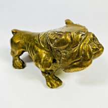 Vintage Solid Brass Bulldog Figurine Paperweight Rare 4&quot; - Heavy Collect... - $474.19 MXN