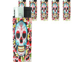 Butane Electronic Gas Lighter Set of 5 Skull D18 Sugar Skull - £12.39 GBP