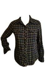 Lucky Brand Button Up Shirt Checkered Shirt Live in Love Size XS Long Sleeve - £15.31 GBP