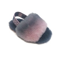 UGG Fluff Yea Slide Gradient Slippers Size 7 (Ages 2-3) 1120835T Gray Combo - £30.00 GBP