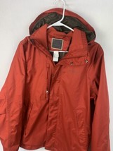 Quechua Jacket Red Rain Full Zip Hooded Coat Lightweight Men’s Small - £31.96 GBP