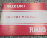 1983 Suzuki RM60 Propietarios Manual Fábrica OEM Modelo D Descolorido Li... - $20.09