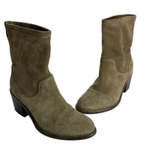 Agl Attilio Giusti Leombruni Taupe Tan Suede Ankle Chunky Heel Slouch Boots 37.5 - £35.97 GBP