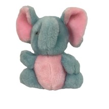 B and E Sales Co Elephant Wind Up Musical Stuffed Animal Toy Blue Pink Carnival - £14.88 GBP