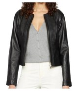 Leather Jacket Women Womens Biker Size Moto Motorcycle Soft Vintage Zip ... - $2,580.42 MXN