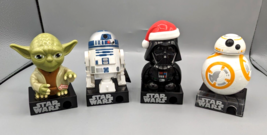 Set Of 4 Star Wars Candy Dispensers Lot Darth Vader BB-8 Yoda R2D2 - £11.59 GBP