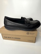 Clarks Womens Ashland Lily Black Leather Slip-On Loafers Size 6M/ 36 NIB - $44.87