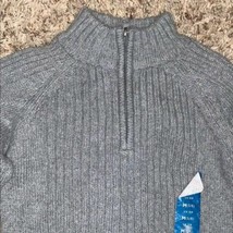 Boys Sweater Sonoma Gray 1/4 Zip Neck Long Sleeve NEW $45-size 5/6 - $21.78