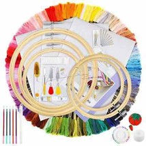 Cross Stitch Tool Kit DIY Embroidery Frame Thread Knitting Material for Beginner - $40.86+