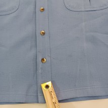 Vintage John Blair RN#81700 Men's Blue Button Up Pockets Short Sleeve Shirt 2XL image 3
