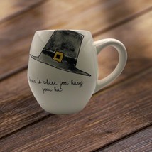 Rae Dunn Home Is Where You Hang Your Hat Coffee Mug 18 oz - £11.86 GBP