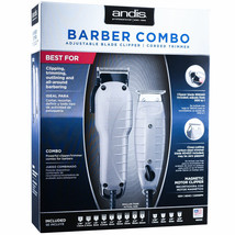 Andis Barber Combo Clipper (Envy) &amp; Trimmer (T-Outliner) +Attachment Com... - £111.86 GBP