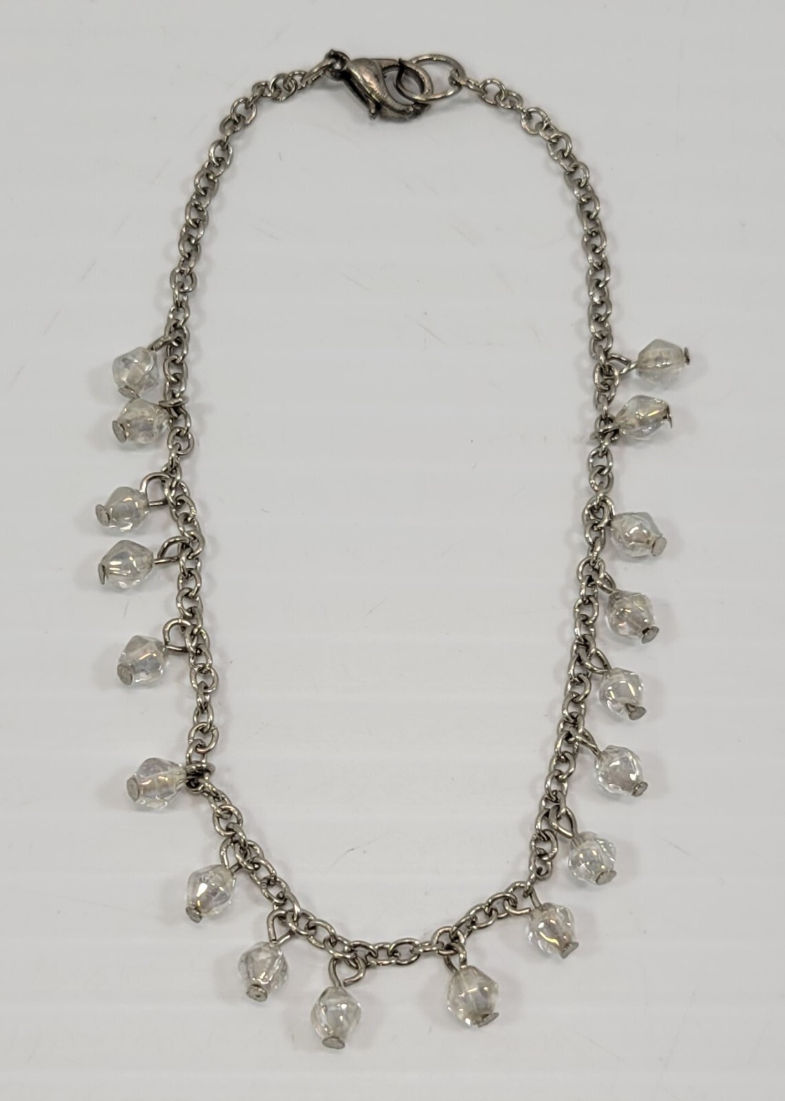 *B9) Silver Tone Rope Chain Anklet Ankle Bracelet Dangling Beads Junk Dr... - $19.79 *B9) Silver Tone Rope Chain Anklet Ankle Bracelet Dangling Beads Junk Dr... - $19.79