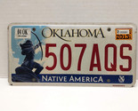 Oklahoma License Plate Native America Archer - Expired 2013 -  507AQS - £6.22 GBP