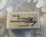 Stampin Up Rubber Stamp Its the Little Things That Make Life Big Happy h... - £7.58 GBP