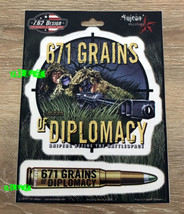 671 GRAINS OF DIPLOMACY STICKER DECAL SET army sniper soldier military - £3.91 GBP