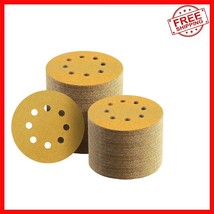 Coarse 60 Grit Hook &amp; Loop Sanding Discs - 100 Pcs 5-Inch for Maximum Ef... - $33.65