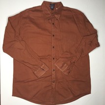 Charter Club Room Men&#39;s Button Up Long Sleeved Collared Shirt Tomato Red... - $34.99